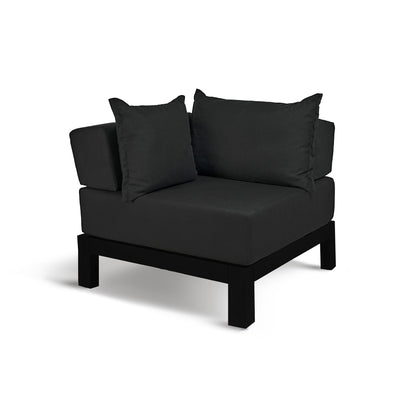 Sofa de coin extérieur en aluminium noir Vivere │ NOIR