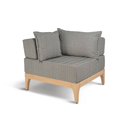 Vivere natural wood outdoor corner sofa | Graphite