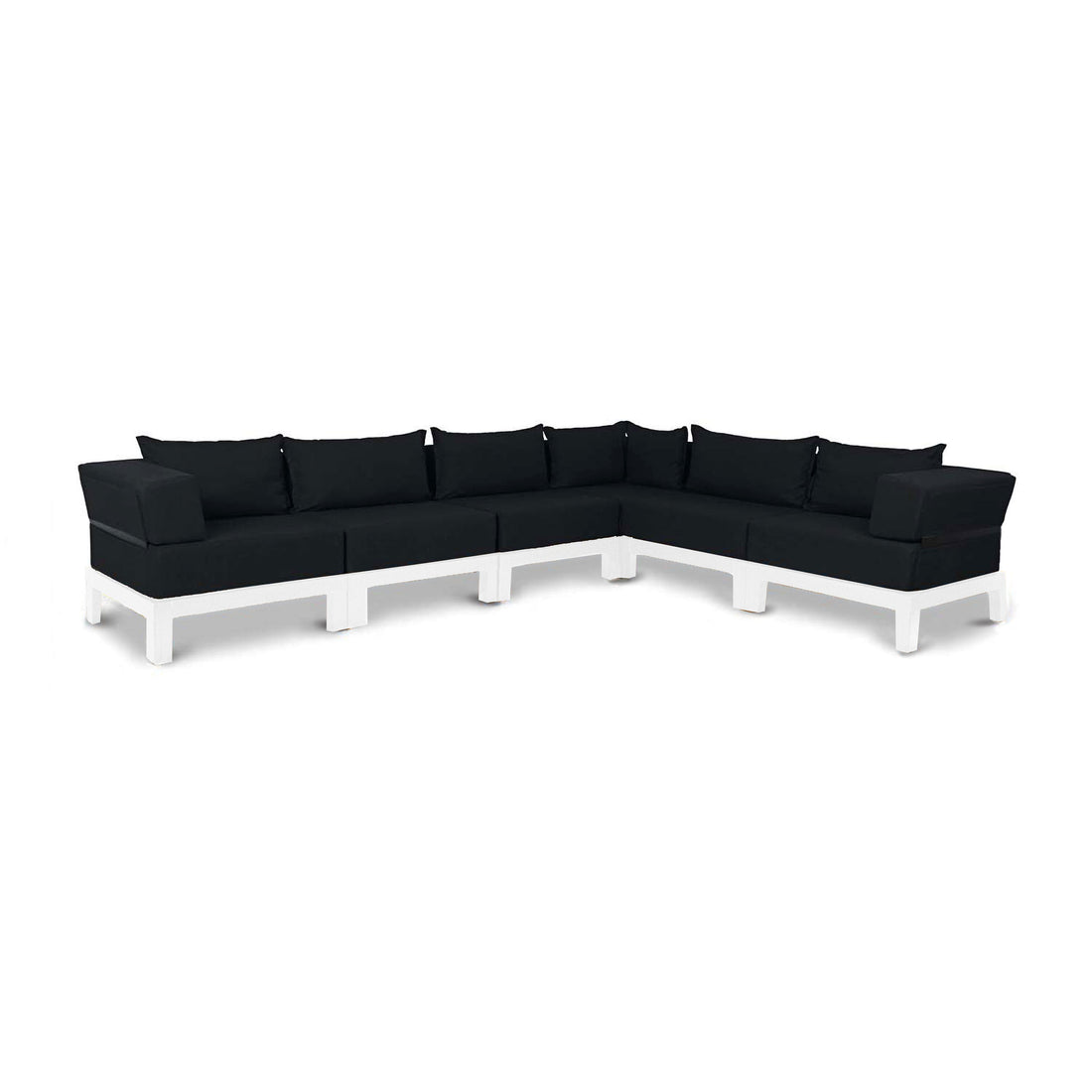 Sofa modulaire extérieur en aluminium blanc Vivere │ NOIR