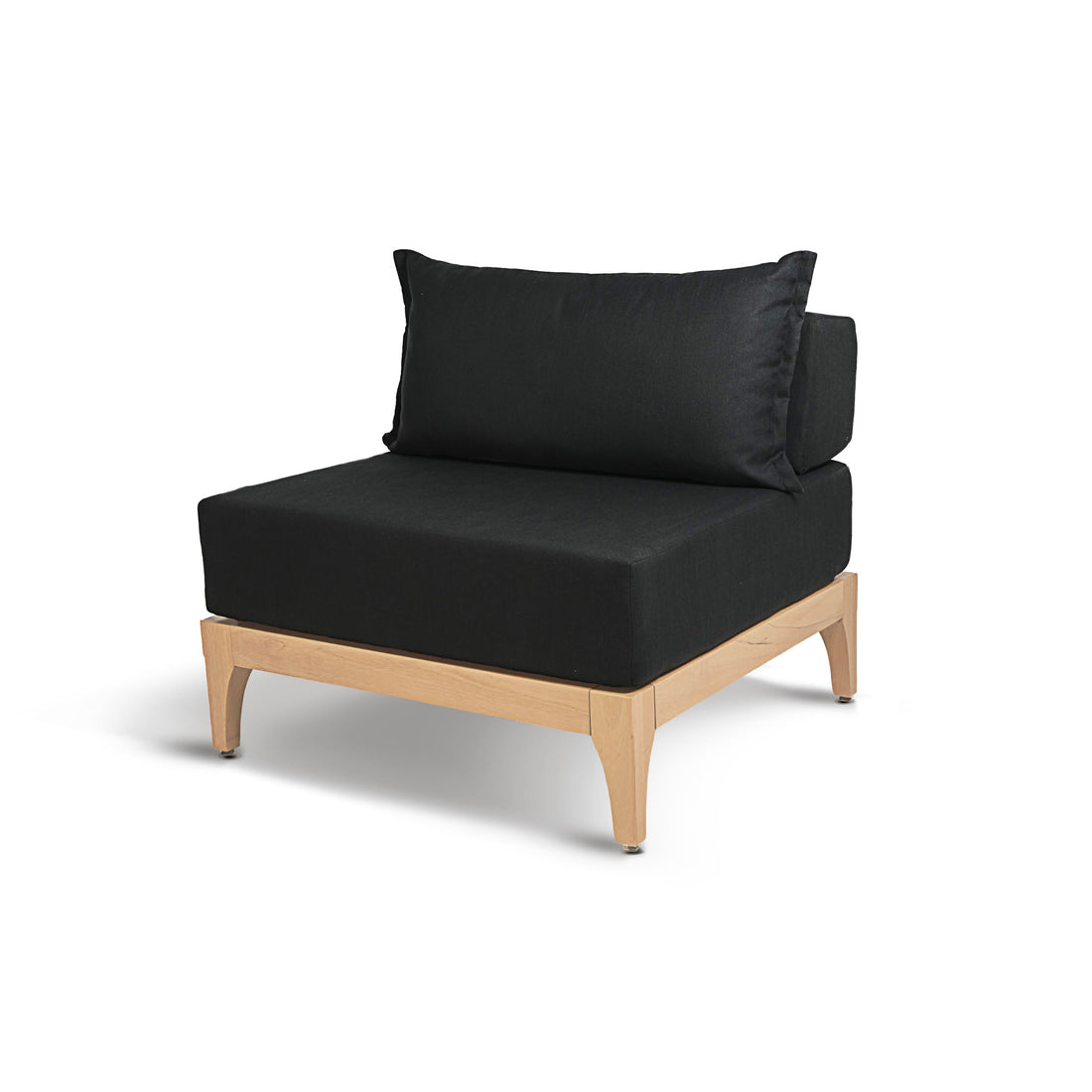 Vivere natural wood outdoor sofa | Black