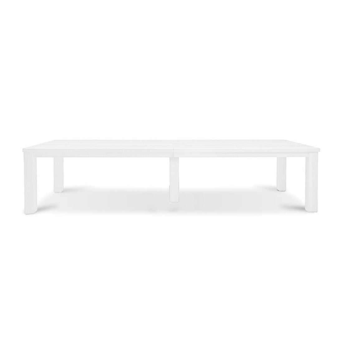 All weather aluminum dining table 132&quot; │ White