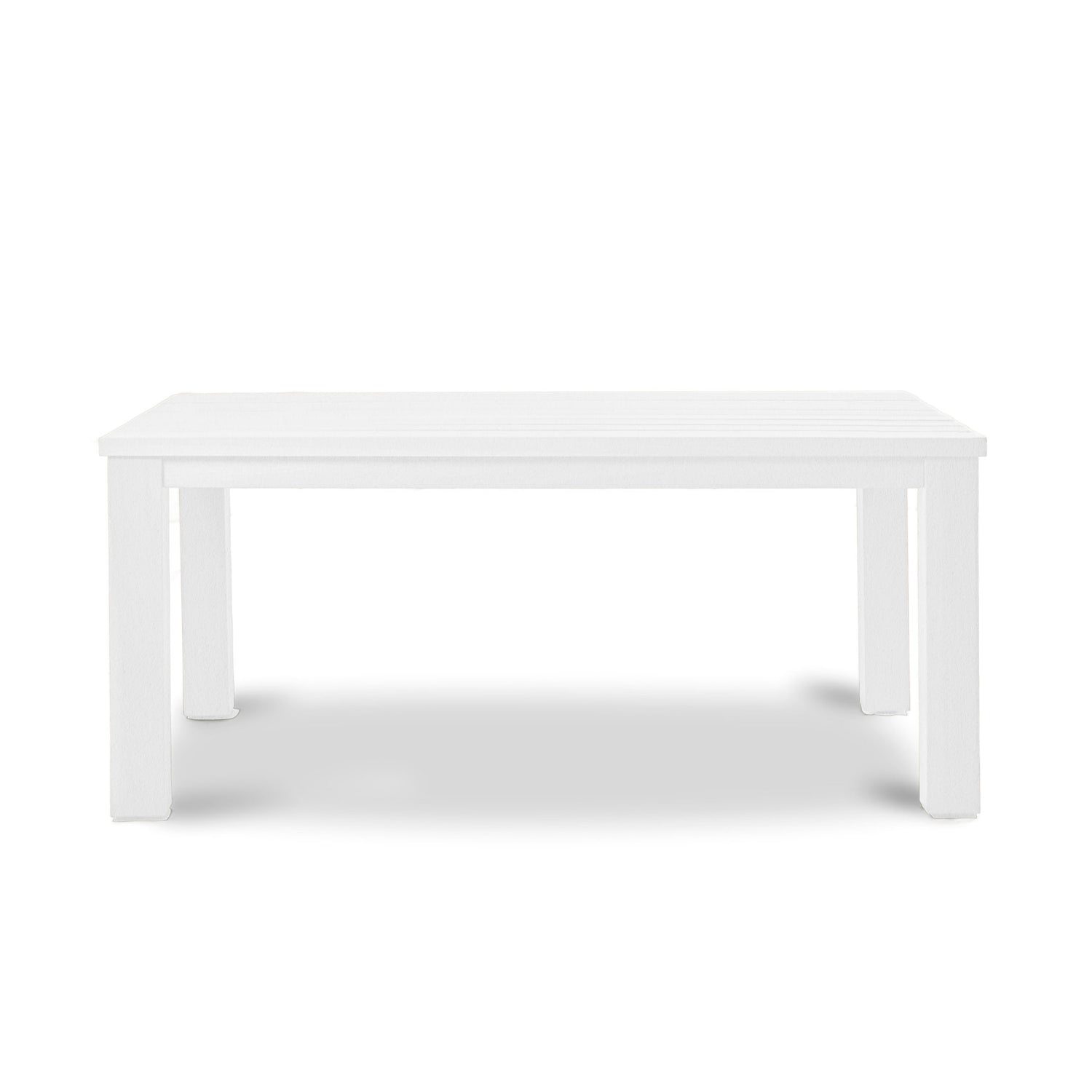 All weather aluminum dining table 66&quot; │ White