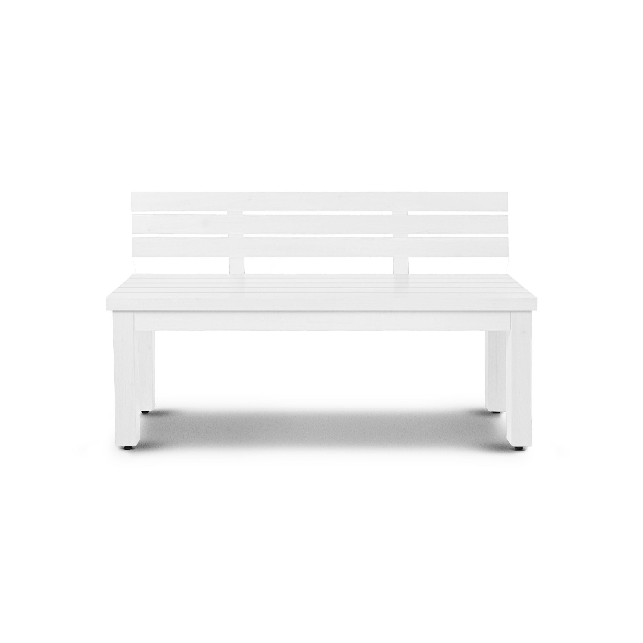 Banc long extérieur avec dossier en aluminium Vivere │ BLANC