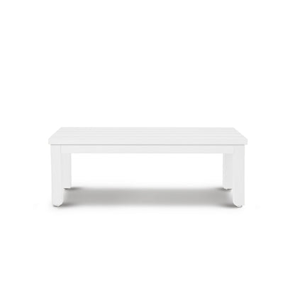 Long all weather aluminum outdoor bench with backrest Vivere │ WHITE