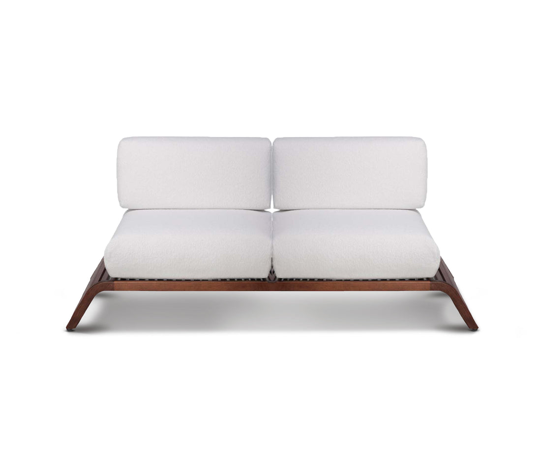 Sofa extérieur double Horizon │ CRÈME BOUCLÉE