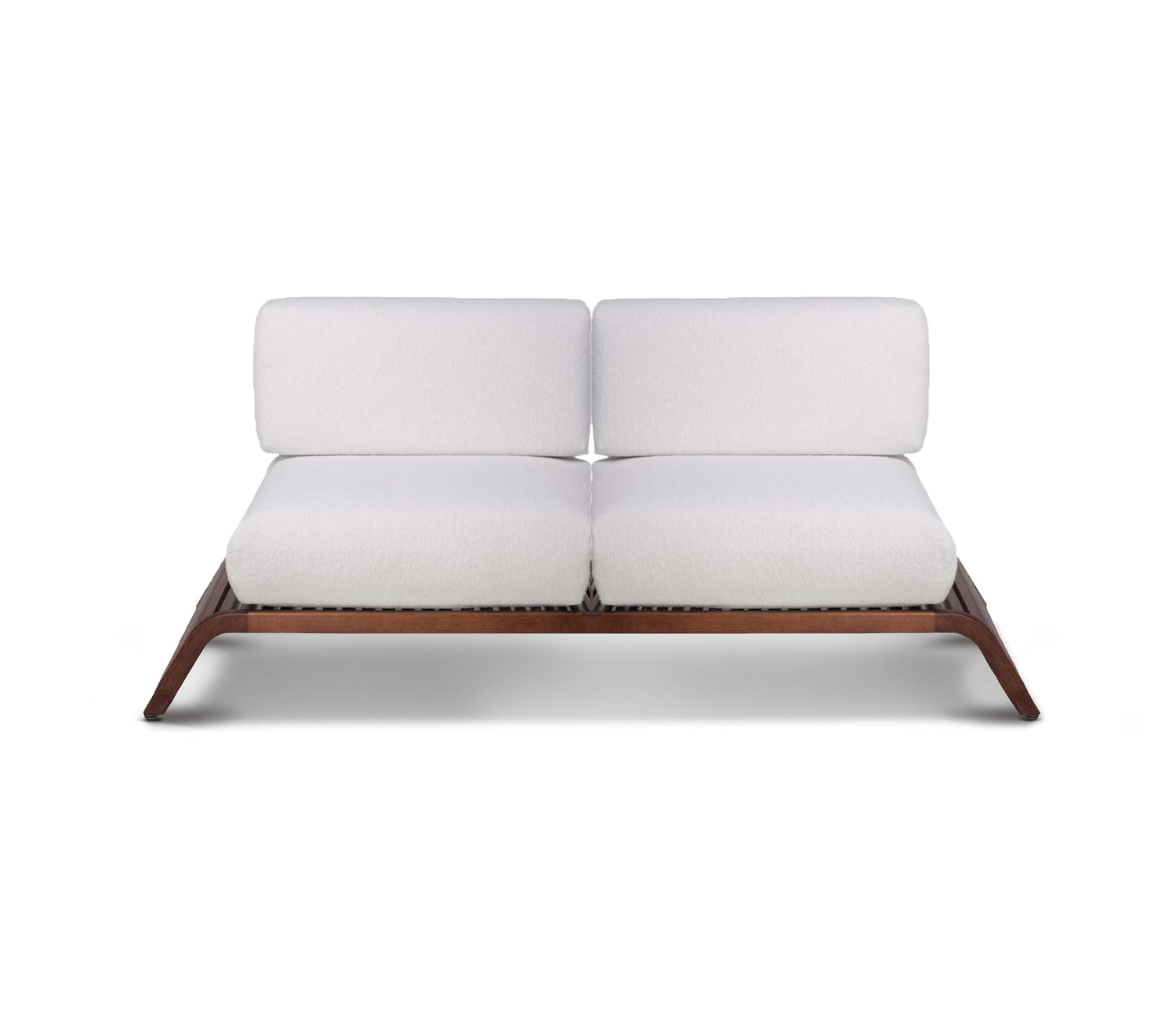 Horizon two seater outdoor sofa | Bouclette creme