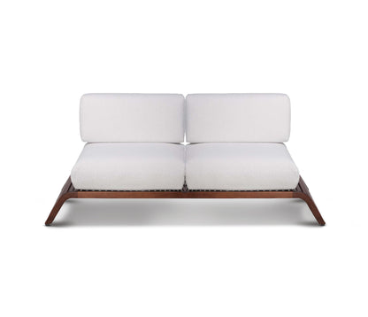 Horizon two seater outdoor sofa | Bouclette creme