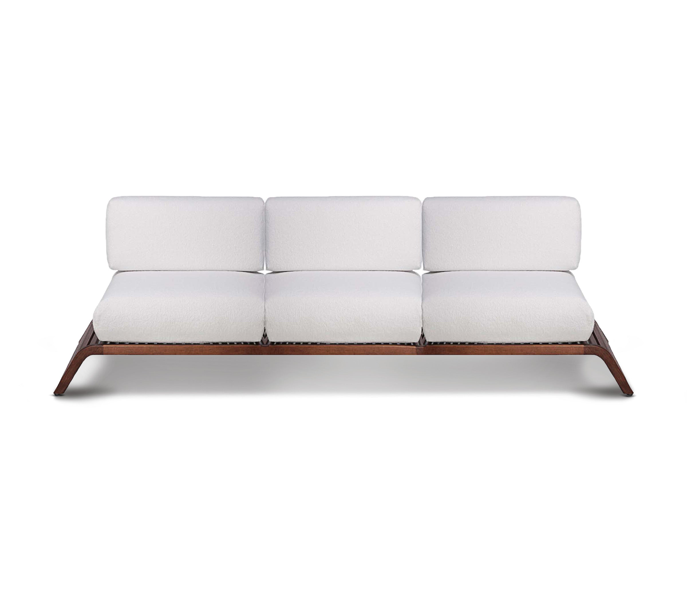 Sofa extérieur triple Horizon │ CRÈME BOUCLÉE