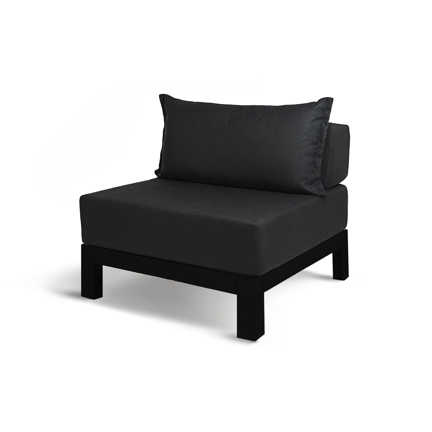 Vivere black aluminium outdoor single sofa | Black