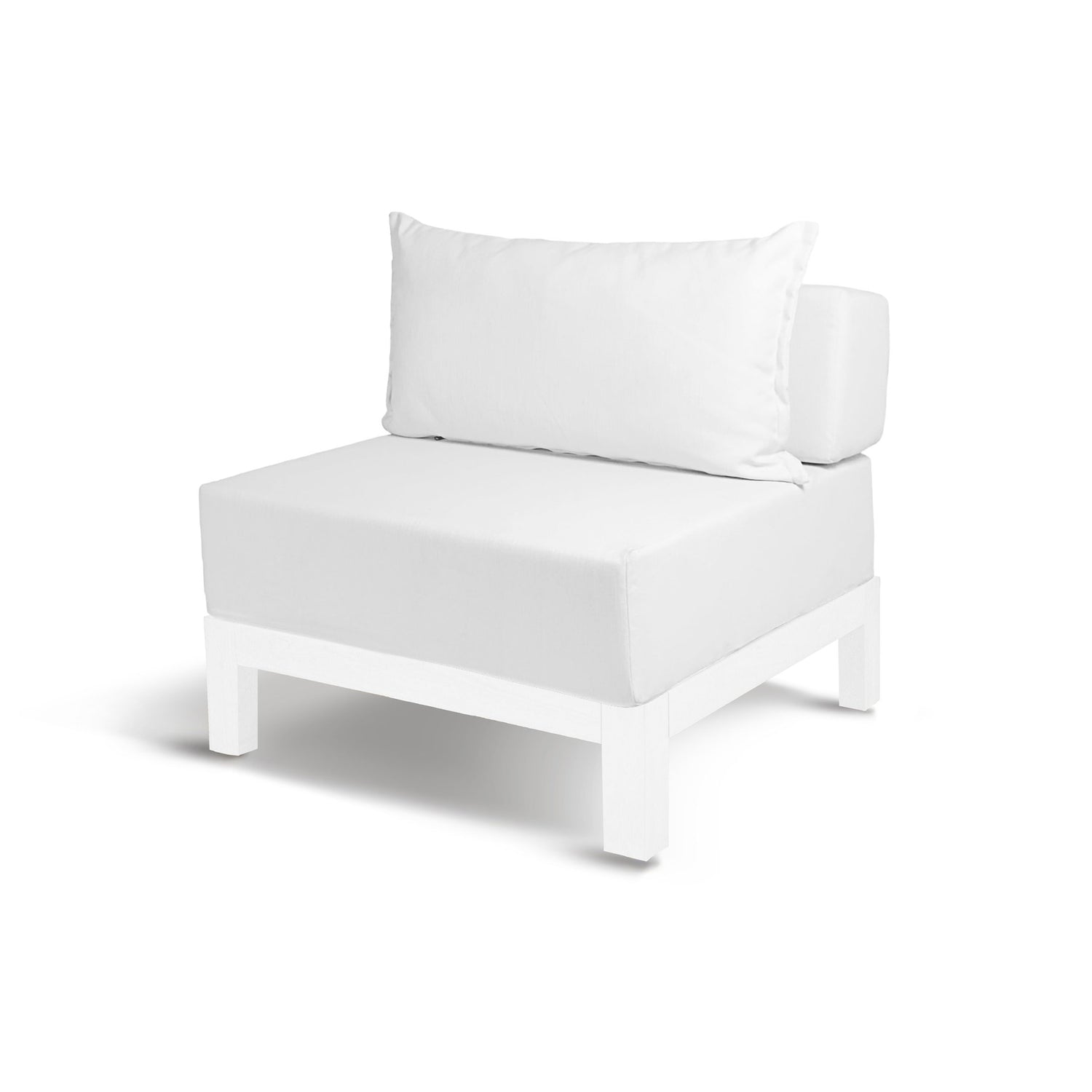 Vivere white aluminium outdoor single sofa | White