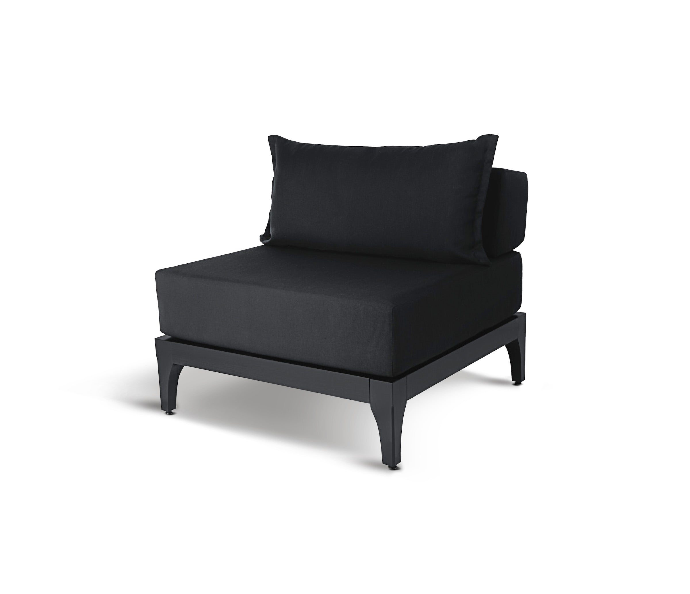 Vivere black wood outdoor sofa | Black