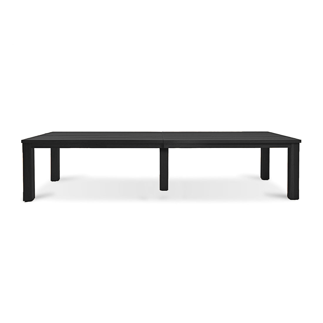 All weather aluminum dining table 132&quot; │ Black