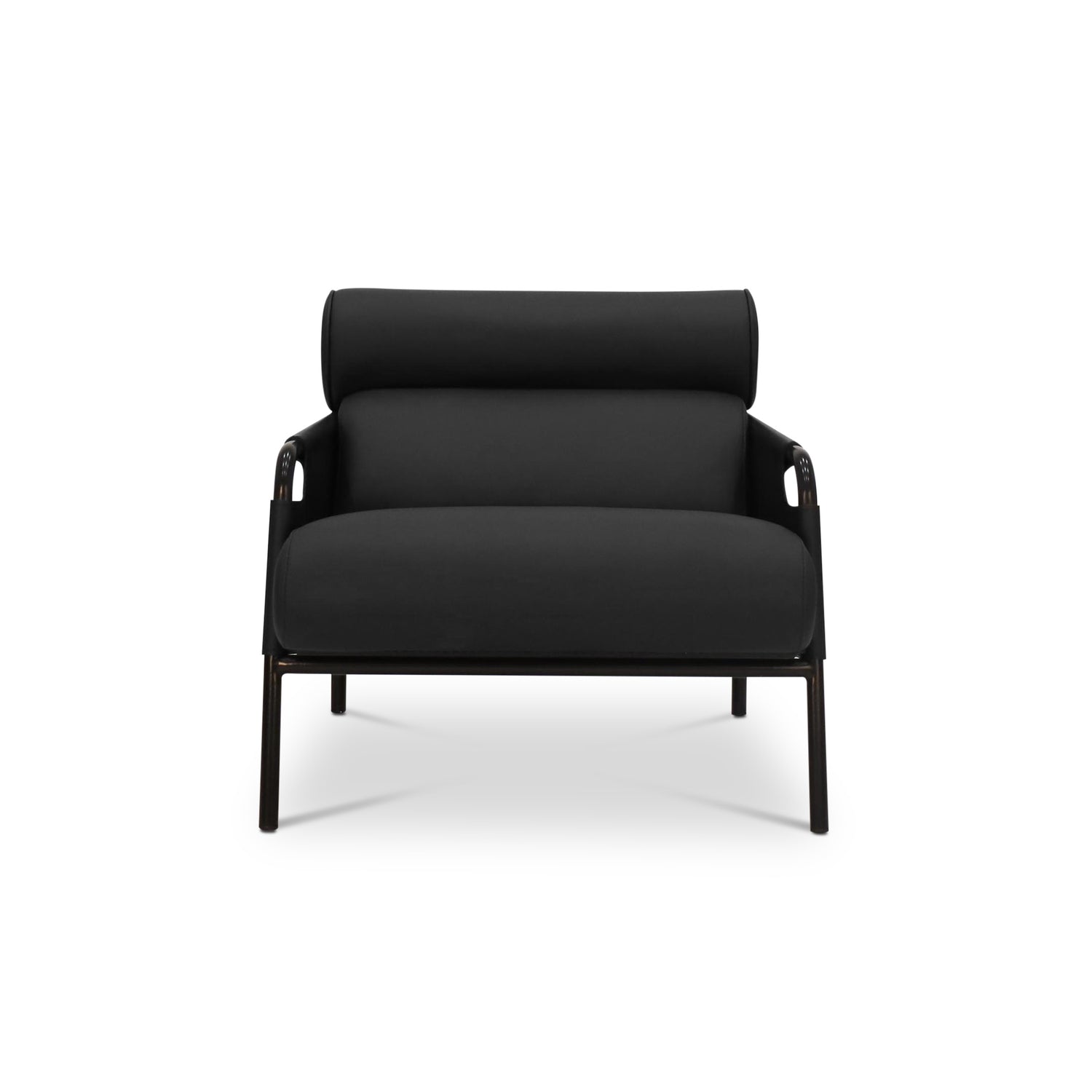 Chaise fauteuil en cuir Barrel | ONYX