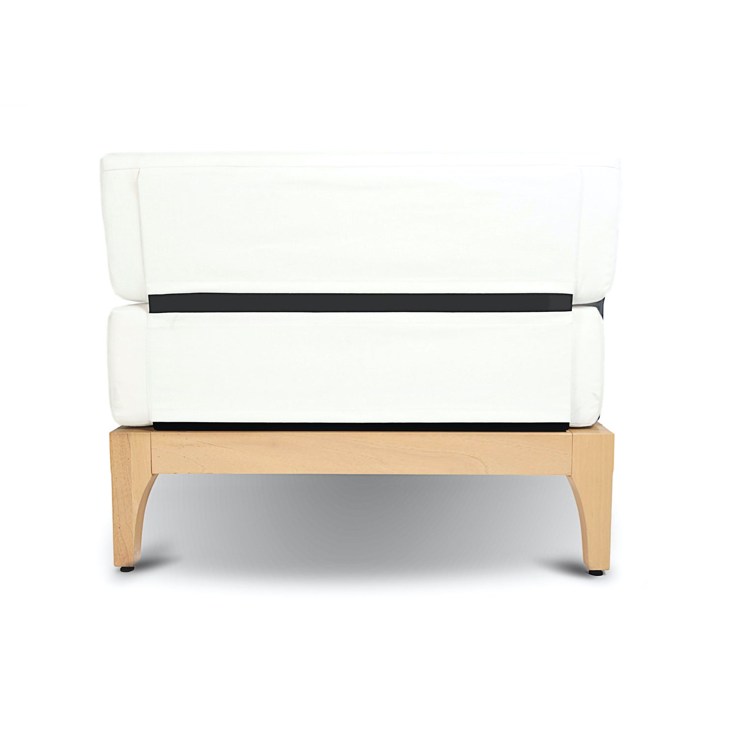 Vivere natural wood outdoor sofa | White