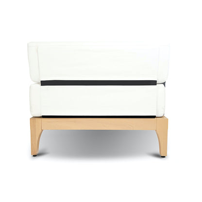 Vivere natural wood outdoor sofa | White