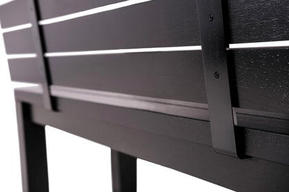 Outdoor bench with backrest Vivere │ Black