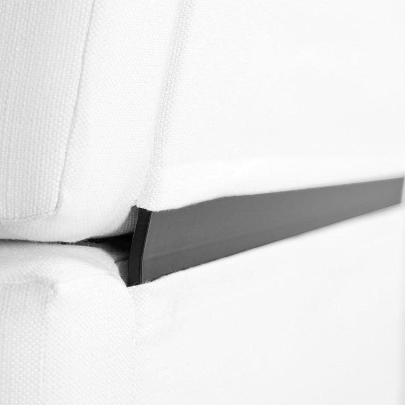 Sofa de coin extérieur en aluminium noir Vivere │ BLANC