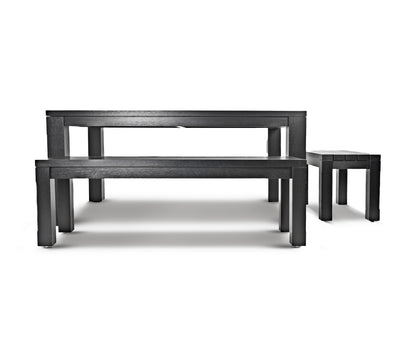 Long outdoor bench Vivere │ Black