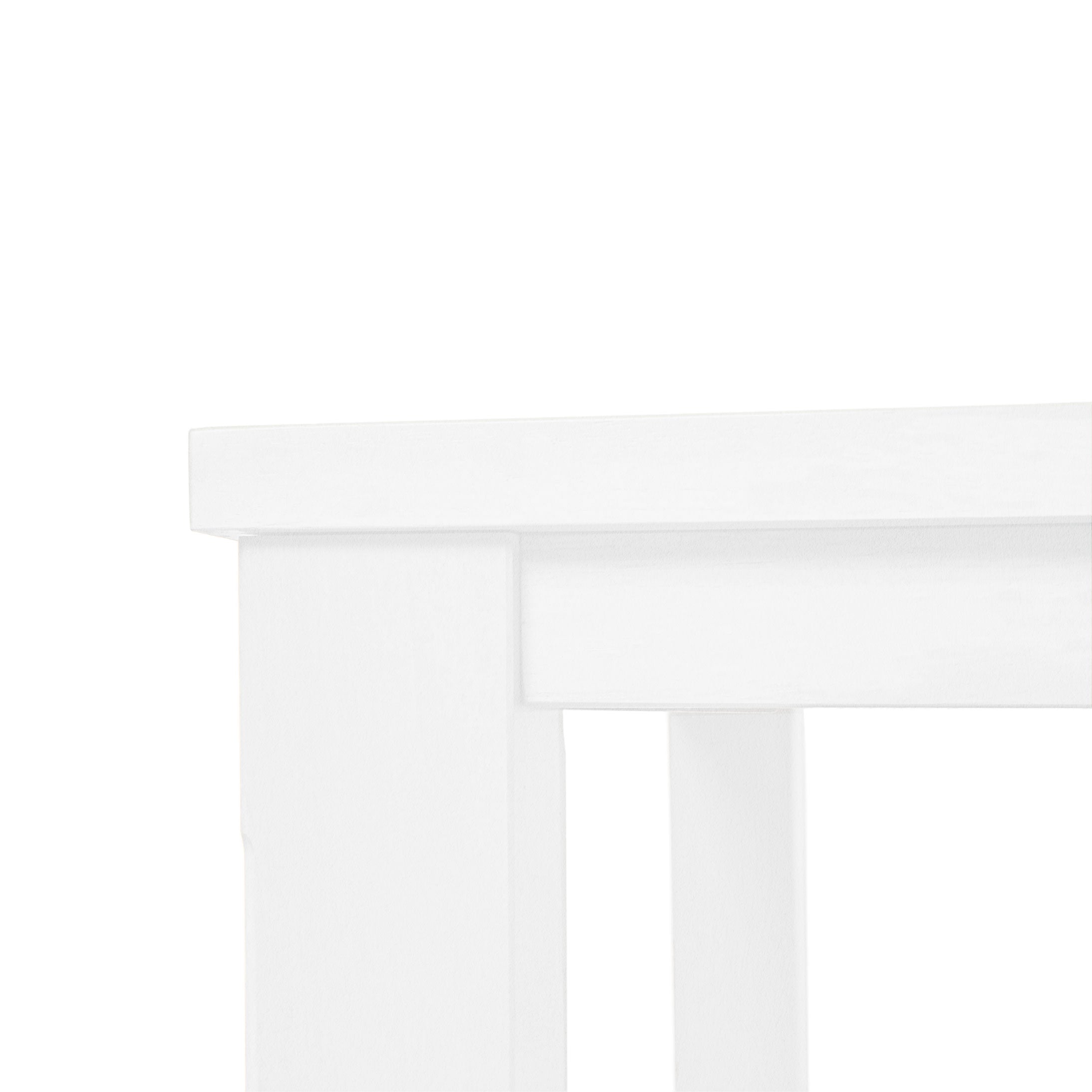 All weather aluminum dining table 132&quot; │ White