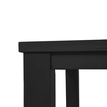 All weather aluminum dining table 66&quot; │ Black