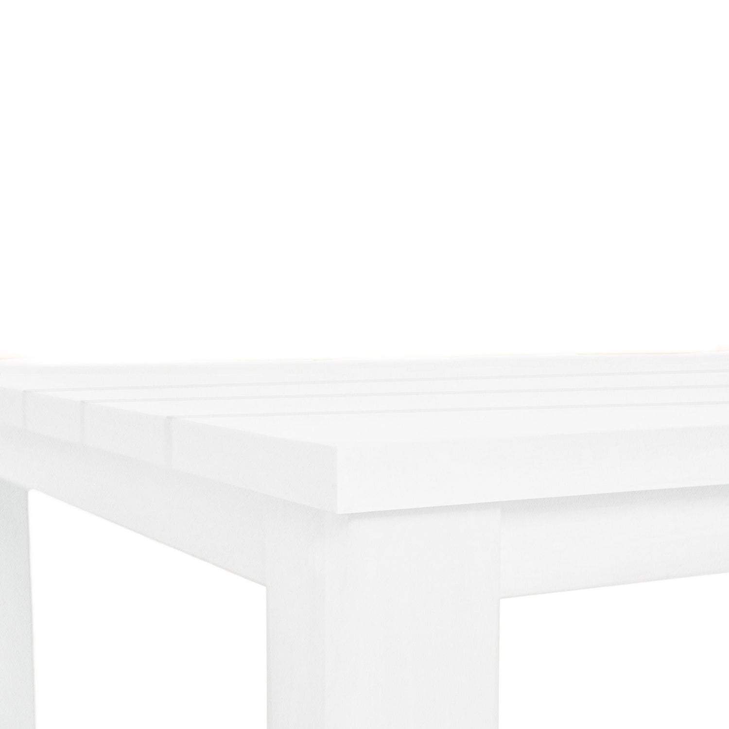 All weather aluminum dining table 66&quot; │ White