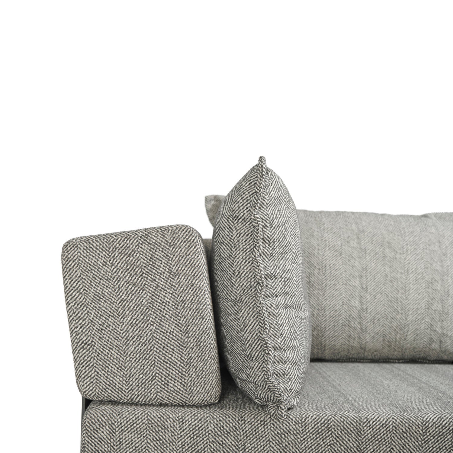 Sofa de coin extérieur en aluminium noir Vivere │ GRAPHITE