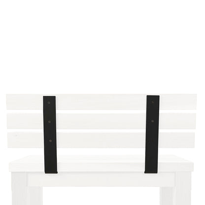 Long all weather aluminum outdoor bench with backrest Vivere │ WHITE