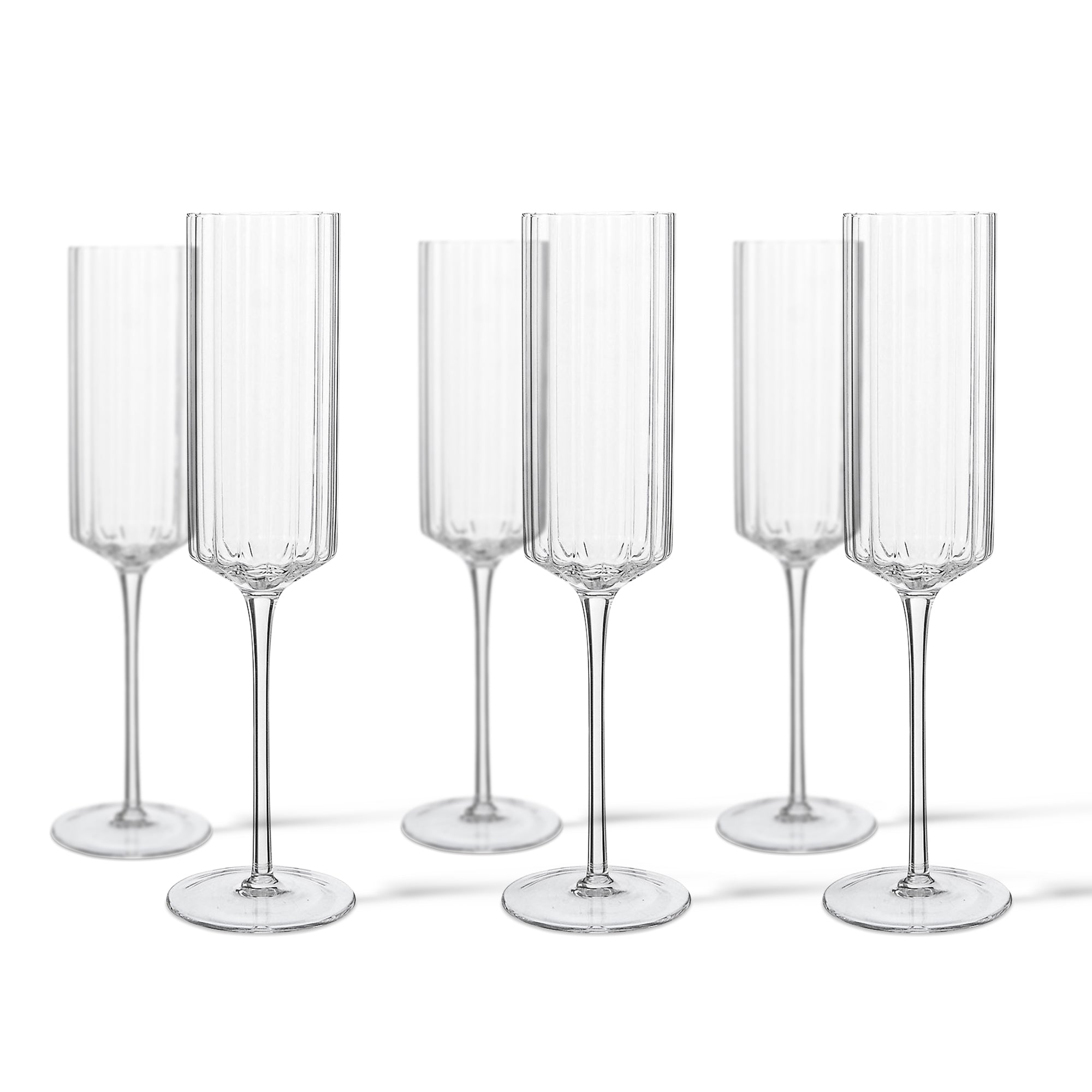 Fluted champagne glass | set 6