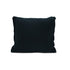 Le COUSSIN EN LIN | ONYX de Humble Nature est un coussin carré noir à la texture douce et organique, présenté sur un fond blanc.