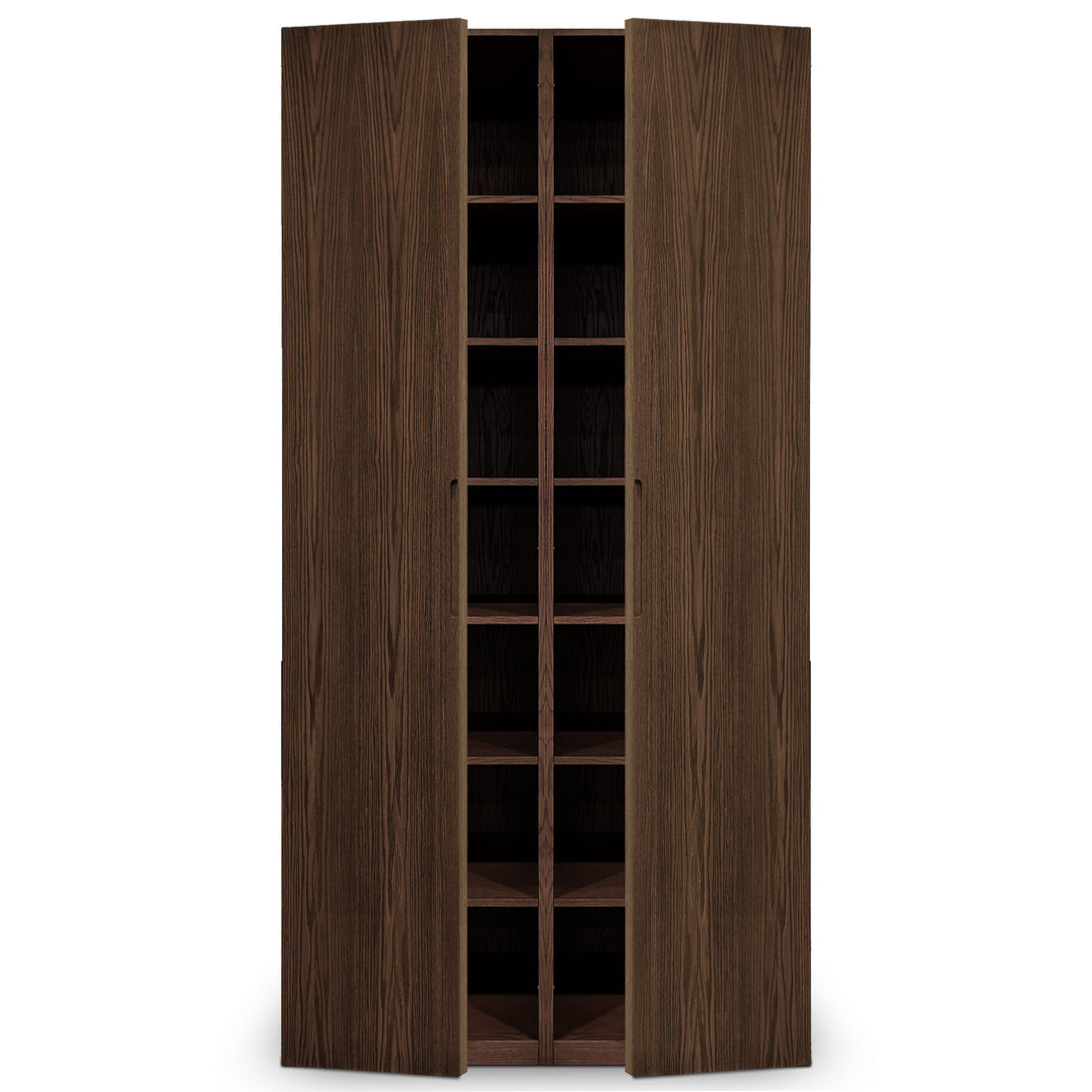 Cabinet double fini Pecan | Porte pleine