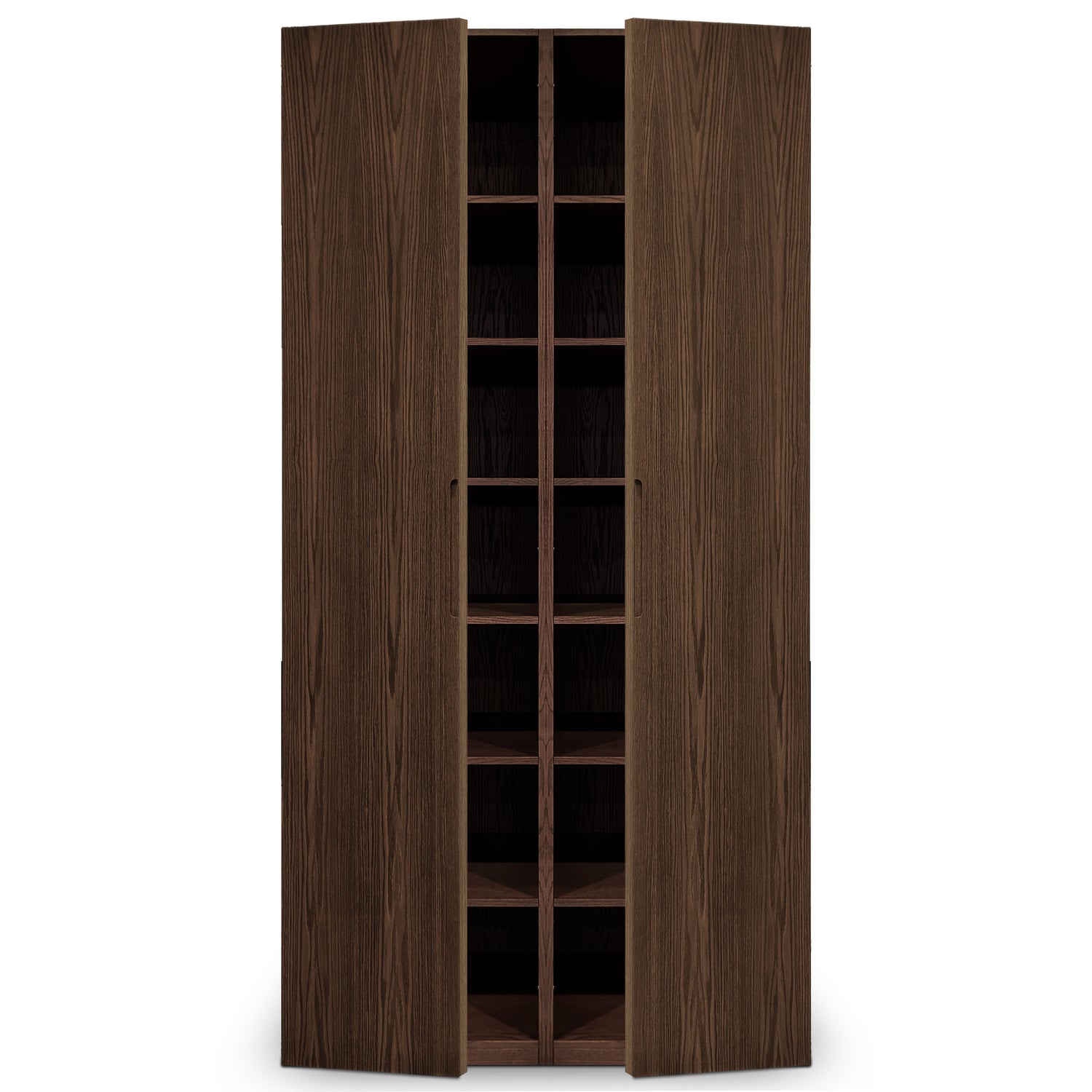 Cabinet double fini Pecan | Porte pleine