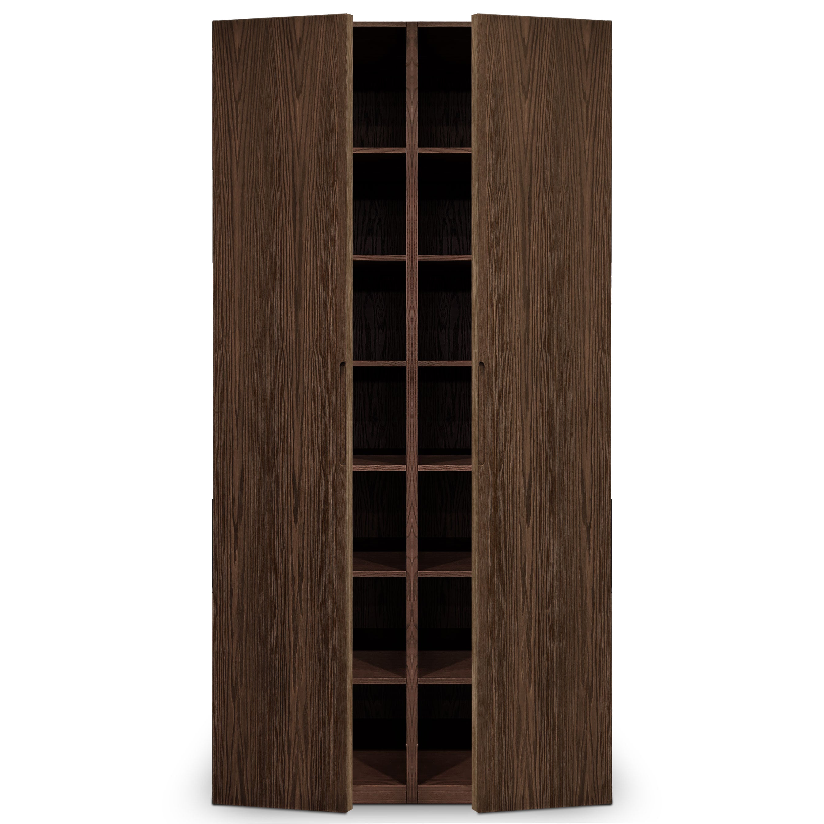 Cabinet double fini Pecan | Porte pleine