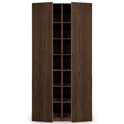 Cabinet double fini Pecan | Porte pleine