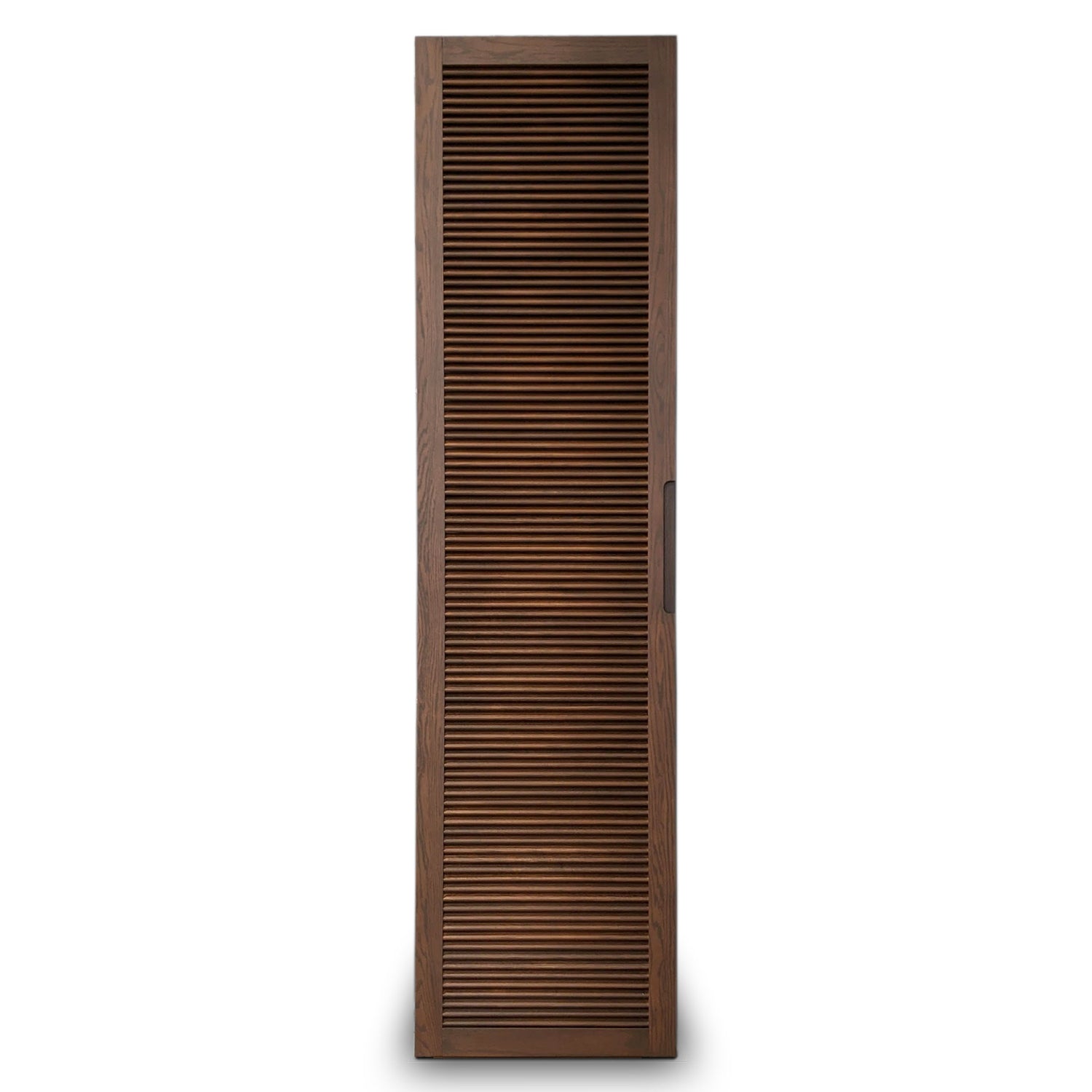 Pecan single cabinet | Louvered door