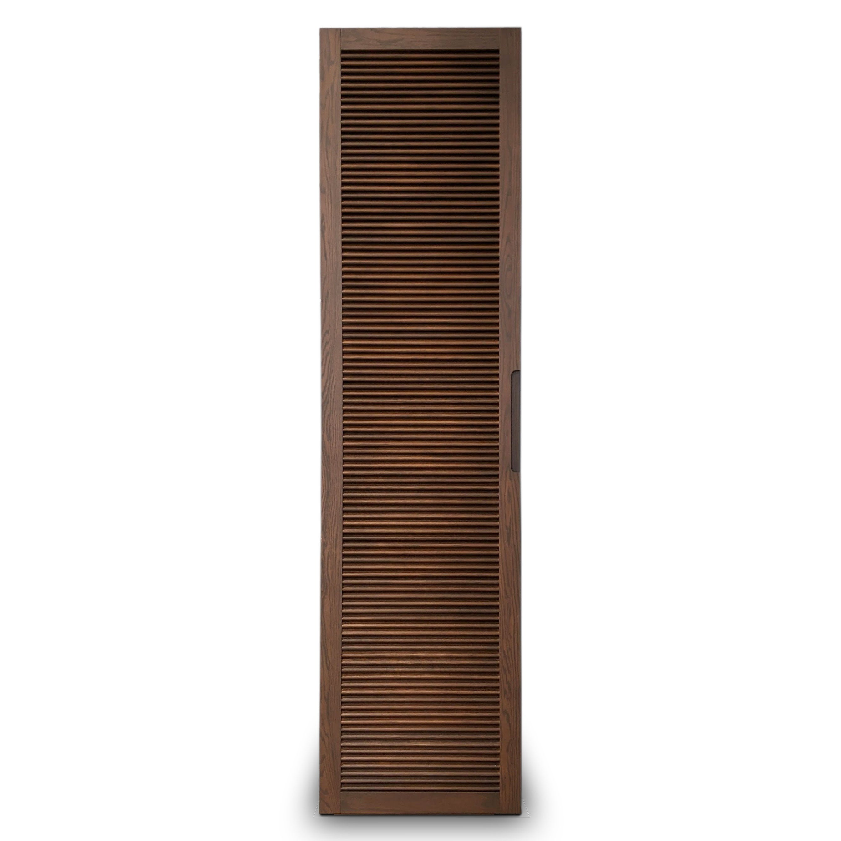 Pecan single cabinet | Louvered door