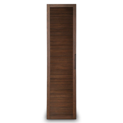 Pecan single cabinet | Louvered door