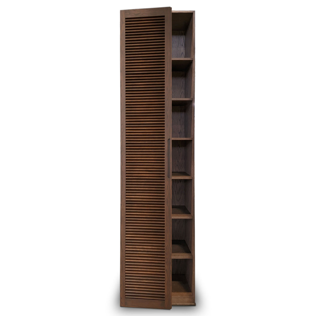 Cabinet simple fini pecan | porte persienne