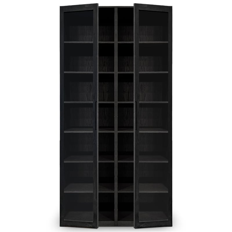 Cabinet double fini Onyx | Porte verre