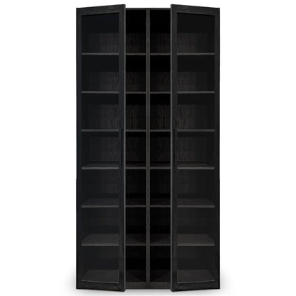 Cabinet double fini Onyx | Porte verre