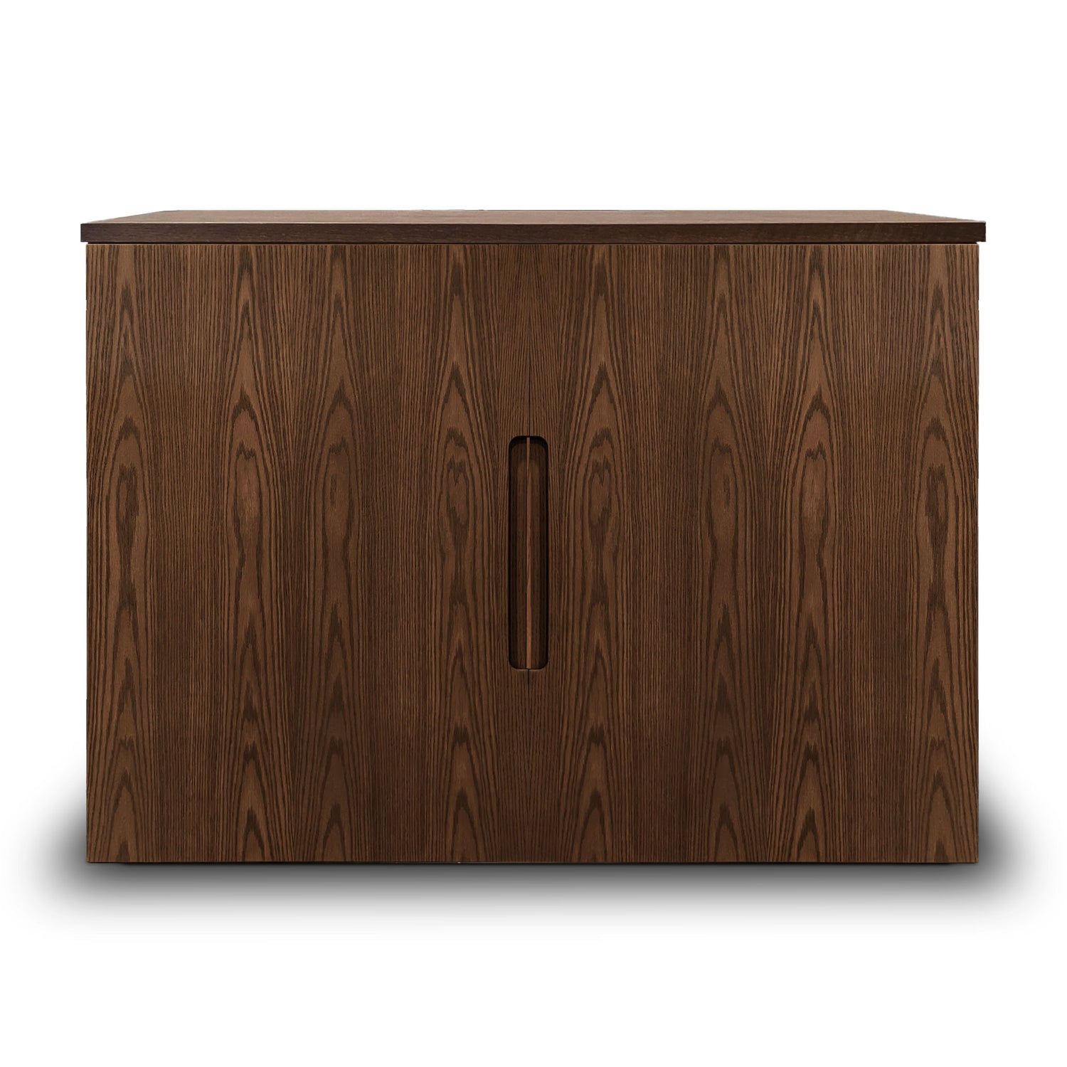 Cabinet console fini pecan | porte pleine