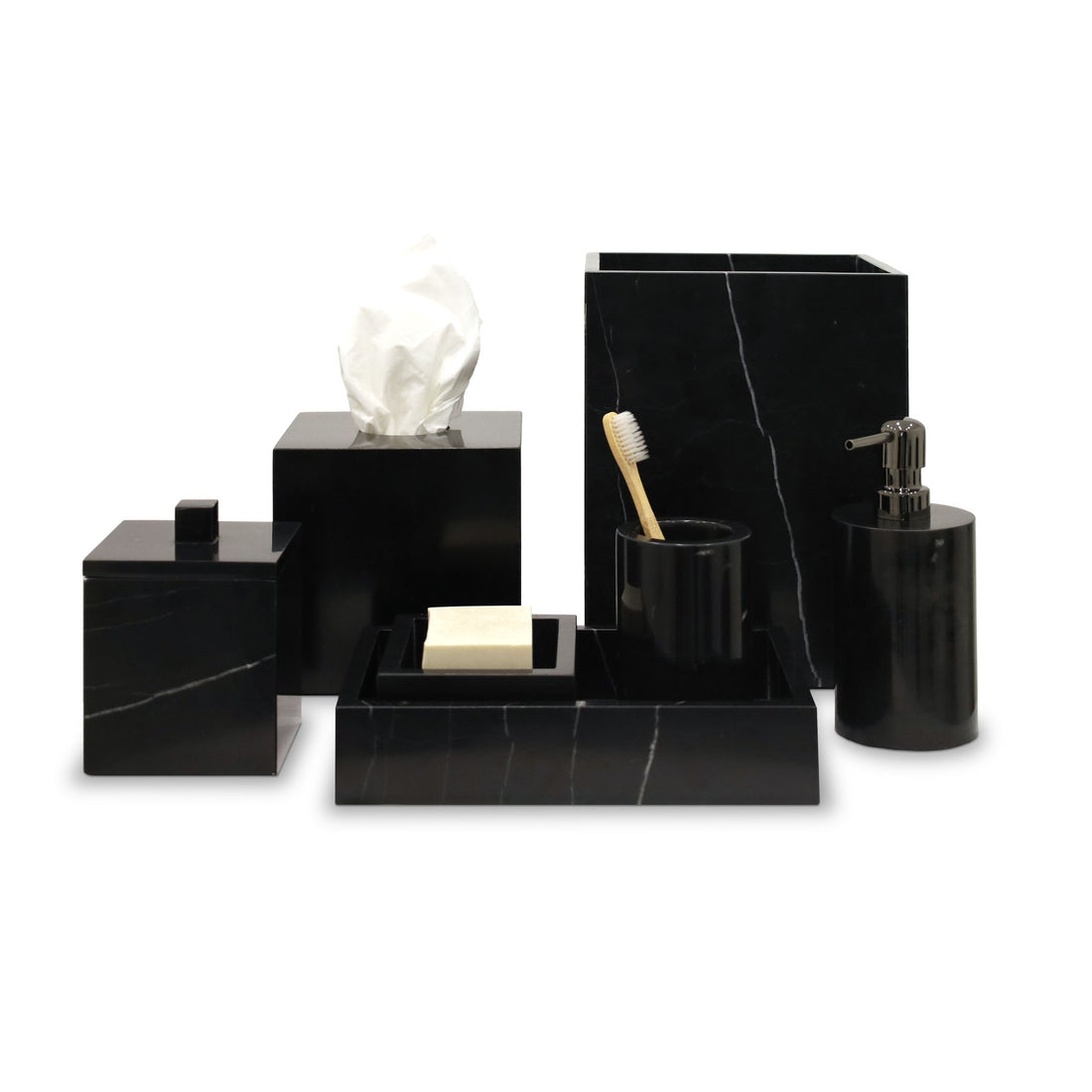 7 pieces bathroom accessories set │ MARBLE