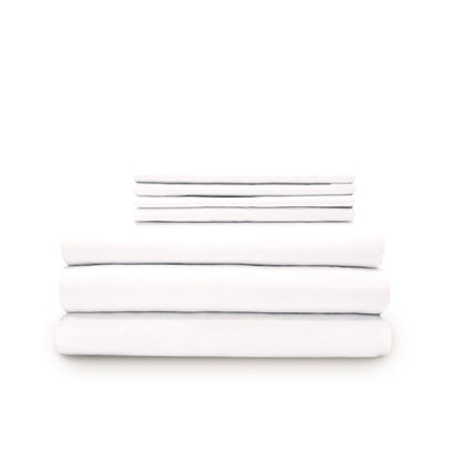 Ensemble housse et draps en percale italienne unie 400 fils au pouce │ KING