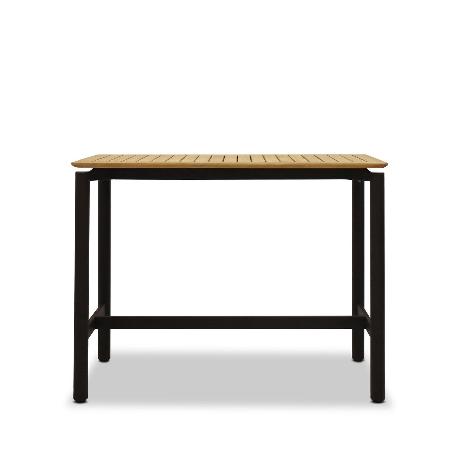 Table haute extérieure | Teck &amp; Aluminium