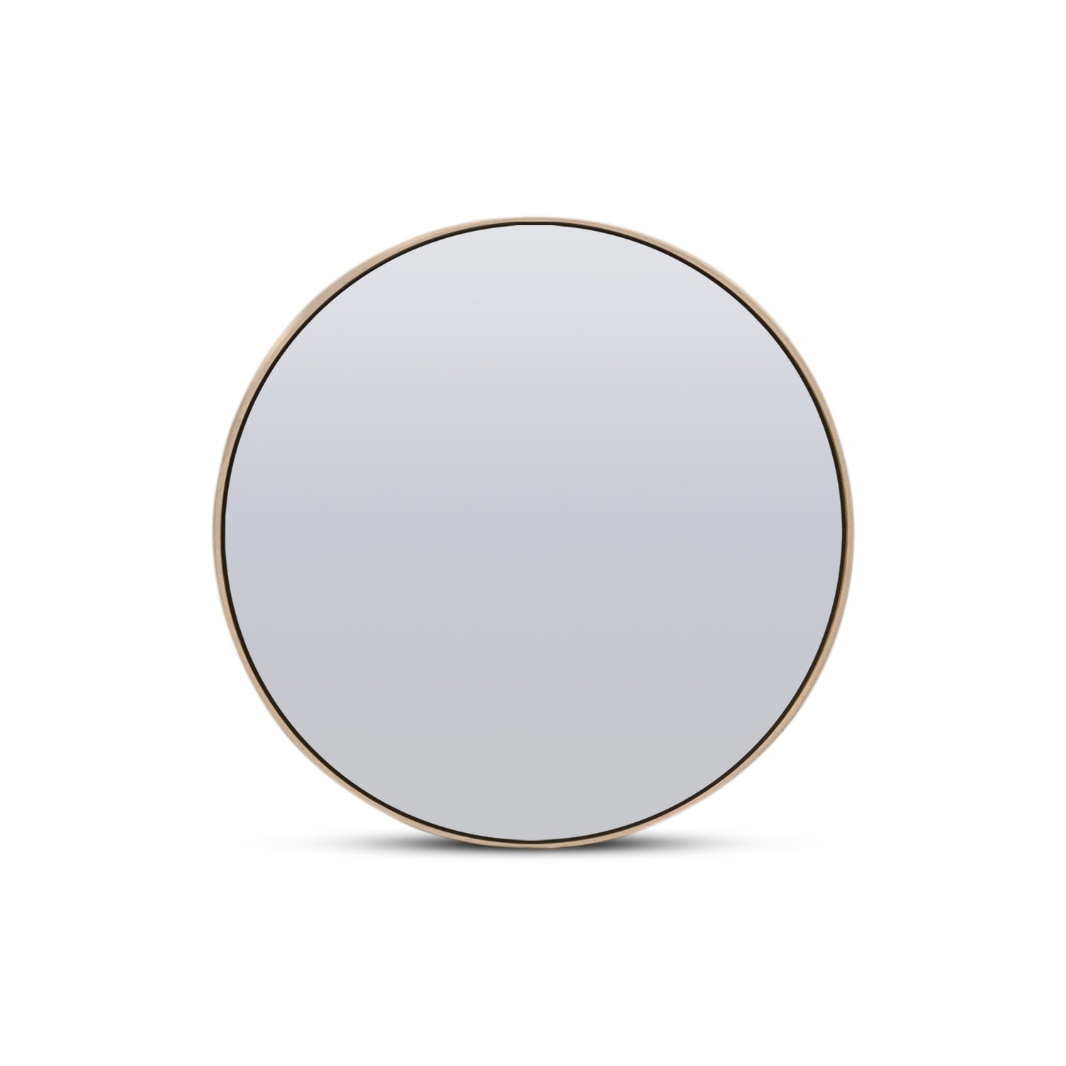 Red oak round mirror 36 | Saddle