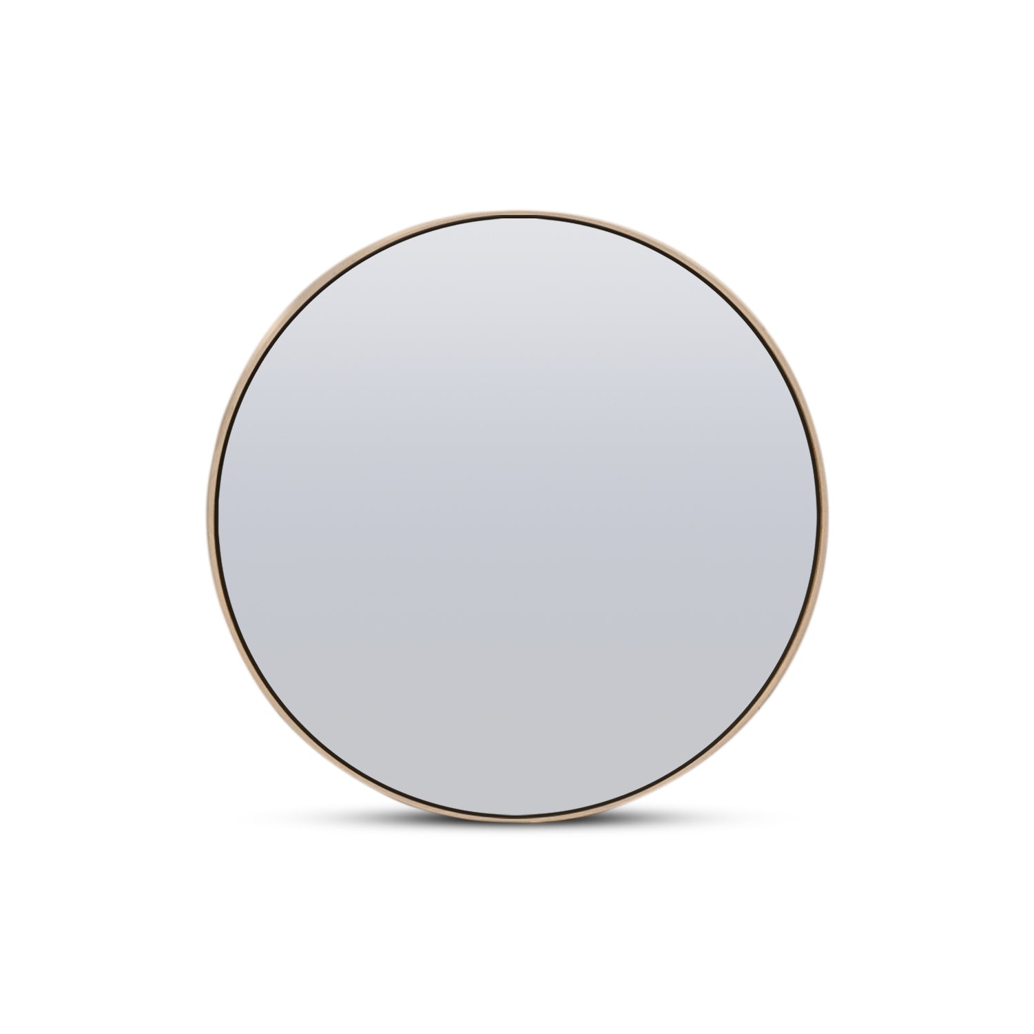 Red oak round mirror 36 | Saddle