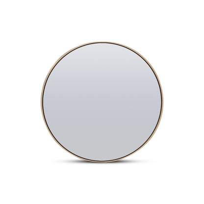 Red oak round mirror 36 | Saddle