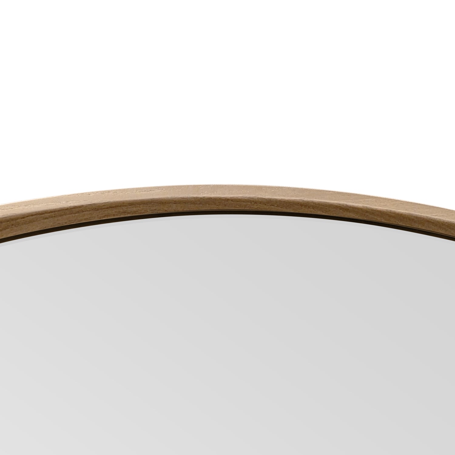 Red oak round mirror 36 | Saddle