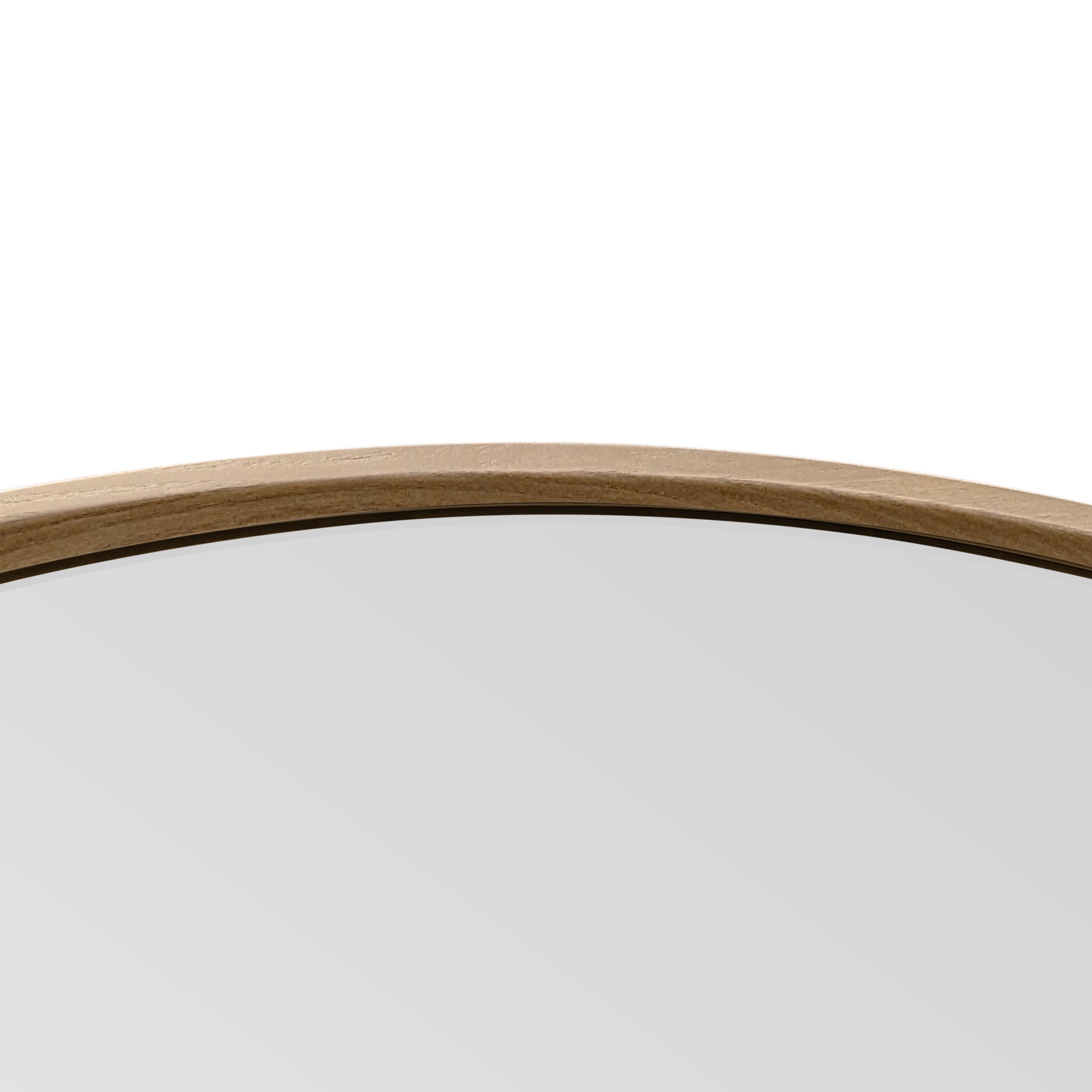 Red oak round mirror 36 | Saddle