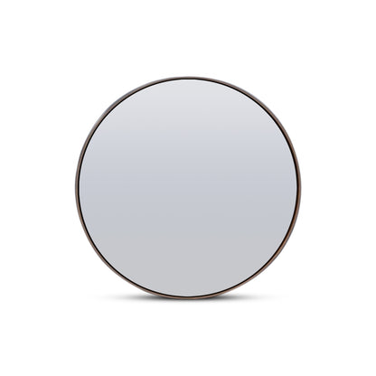 Red oak round mirror 36 | Pecan