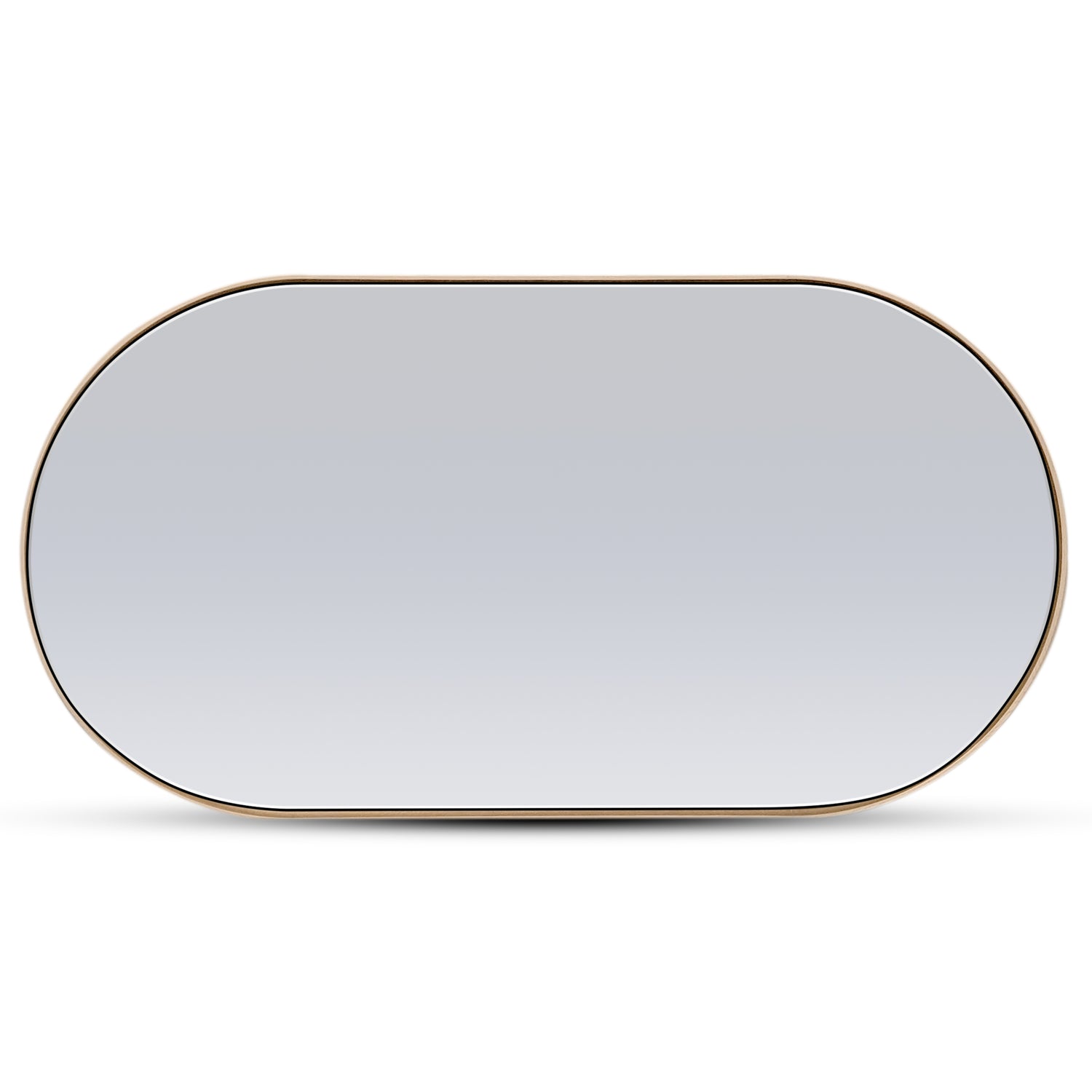 Red oak oval mirror 56 | Saddle